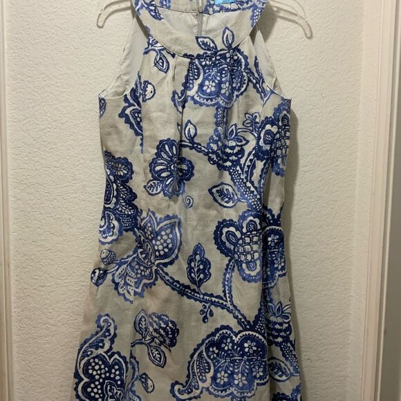 J McLaughlin Edie Halter Linen Sleeveless Dress size 8 - Picture 5 of 10